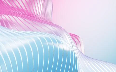Gradient abstract curve background, 3d rendering. Illustrazione stock