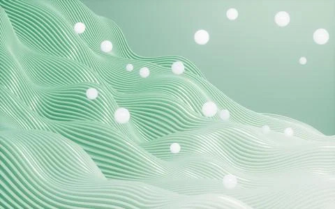 Gradient abstract curve background, 3d rendering. Stock Illustration