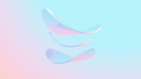 Gradient abstract curved glass video, 3d rendering. Stock Footage 234715588