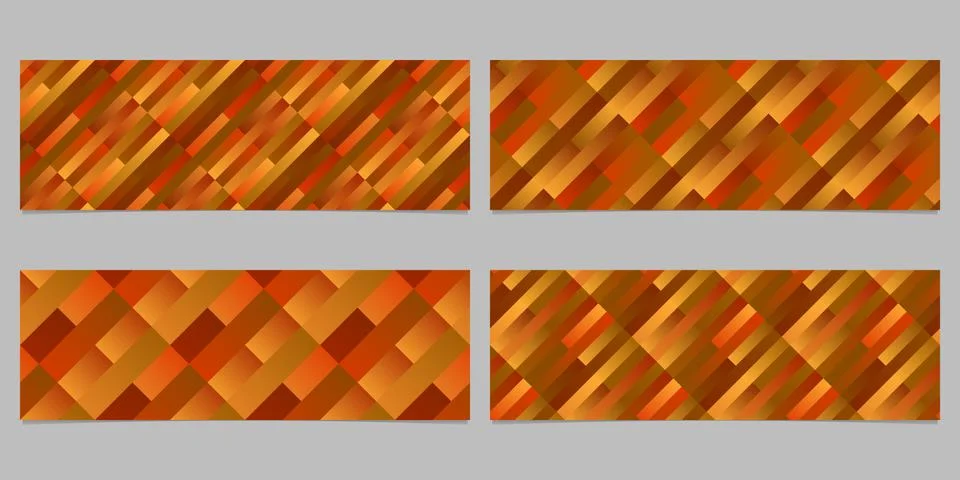 Gradient abstract diagonal stripe pattern banner template set 스톡 일러스트