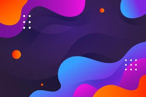 Gradient Abstract Dynamic Shapes Background Wallpaper Ilustração Stock