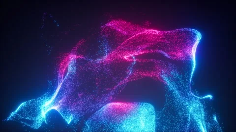 Gradient abstract glowing particles, 3d rendering. Stock Footage 294747152