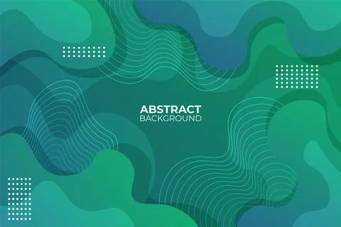 Gradient Abstract Green Fluid Background Stock Illustration