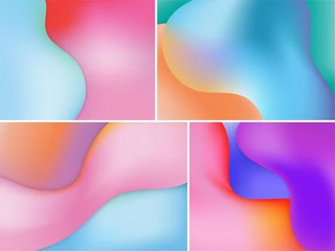 Gradient Abstract Grid Organic Layout Theme Colour Stock Illustration