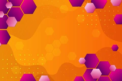 Gradient Abstract Hexagon Shapes Background Ilustração Stock