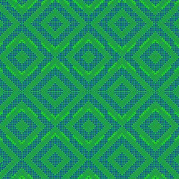 Gradient abstract image forming a square pattern on blue green background Stock Illustration