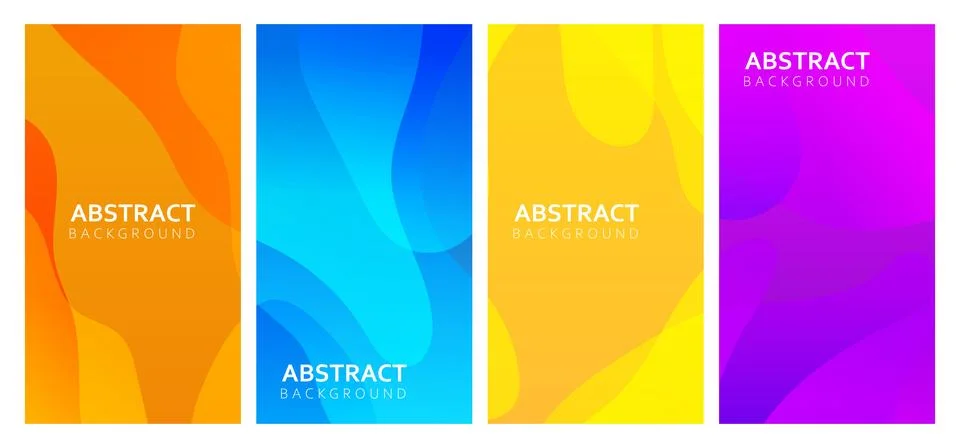 Gradient Abstract Liquid Background Collection Stock Illustration