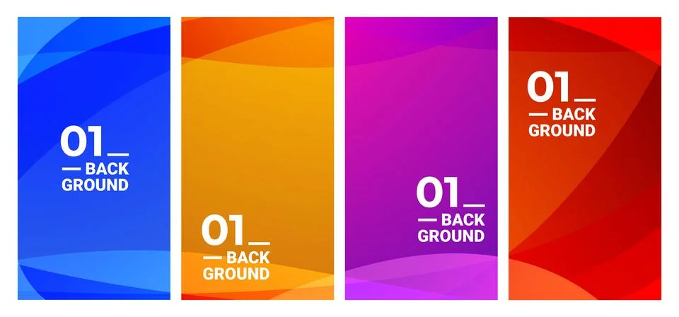 Gradient Abstract Liquid Background Collection 4 Stock Illustration