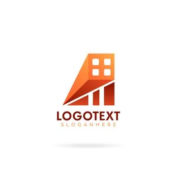 Gradient abstract logo.colorful,modern property.vector illustration イラスト素材
