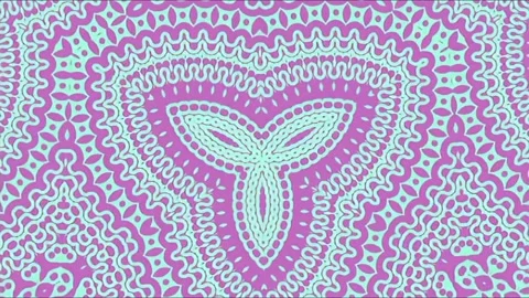 Gradient abstract motion forming a circle ornament pattern in purple blue colors Stock Footage 246205549