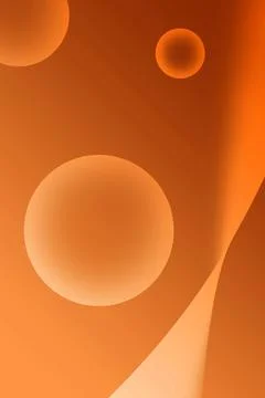 Gradient Aerospace Orange Colored 3D Various Sized Spheres Stock Illustration