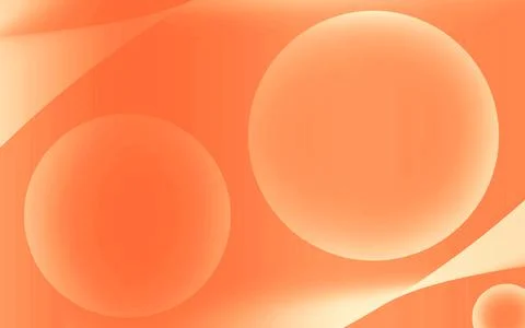 Gradient Aerospace Orange Colored 3D Various Sized Spheres for Background Stock Illustration