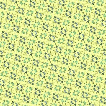 Gradient alpine meadow seaside leaf-form motif tile pattern with pear yellow, sa Stock Illustration