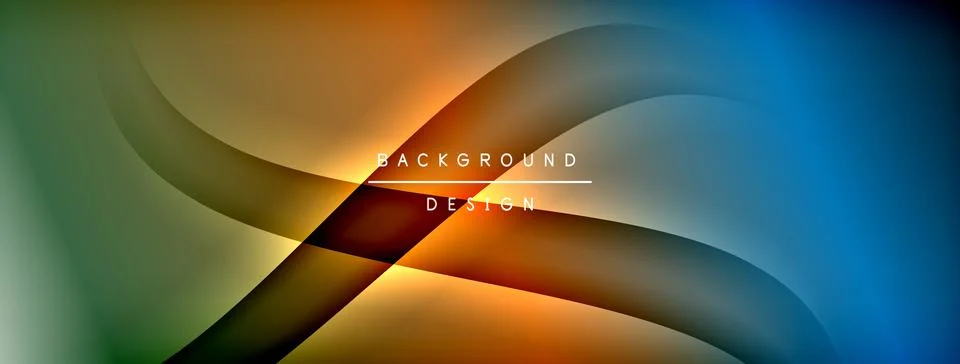 Gradient and shadow wave line geometric background. Vector Illustration For Stock Illustration
