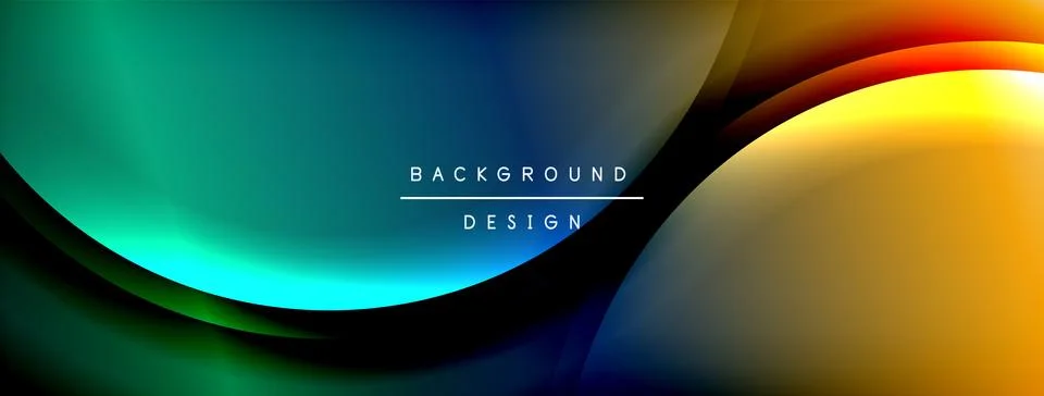 Gradient and shadow wave line geometric background. Vector Illustration For イラスト素材