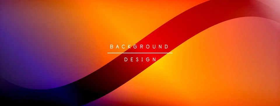 Gradient and shadow wave line geometric background. Vector Illustration For Illustrazione stock