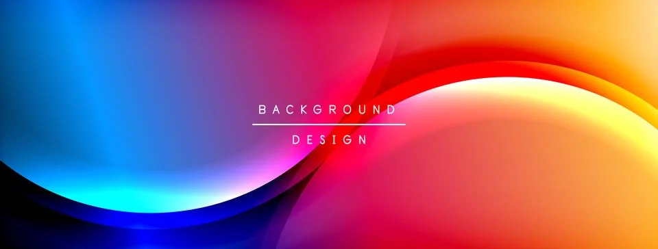 Gradient and shadow wave line geometric background. Vector Illustration For Stock Illustration