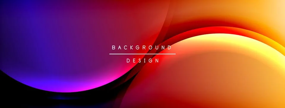 Gradient and shadow wave line geometric background. Vector Illustration For Illustrazione stock