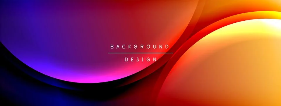 Gradient and shadow wave line geometric background. Vector Illustration For Illustrazione stock