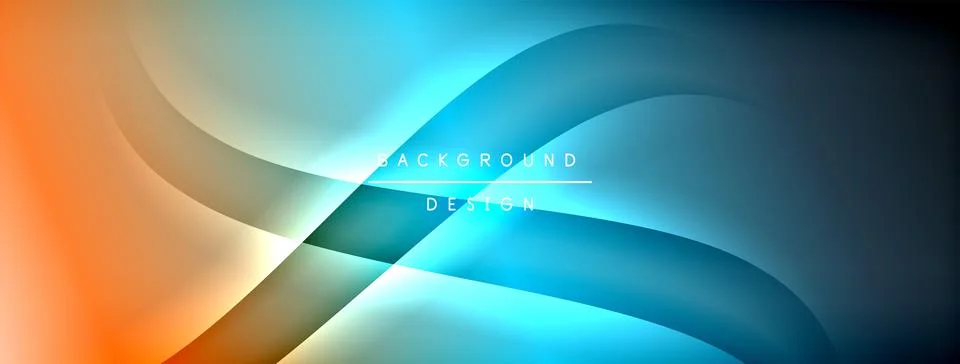 Gradient and shadow wave line geometric background. Vector Illustration For Illustrazione stock