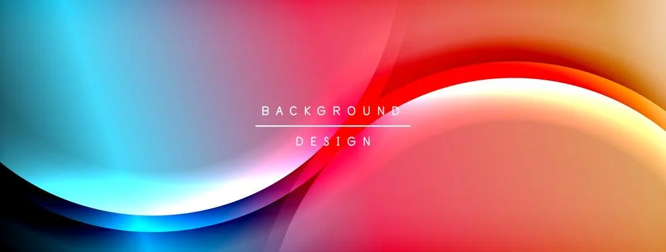 Gradient and shadow wave line geometric background. Vector Illustration For Stock Illustration