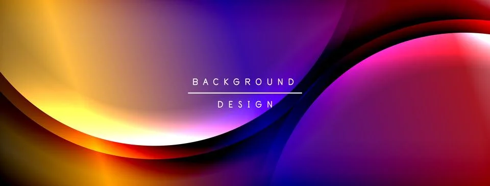 Gradient and shadow wave line geometric background. Vector Illustration For イラスト素材