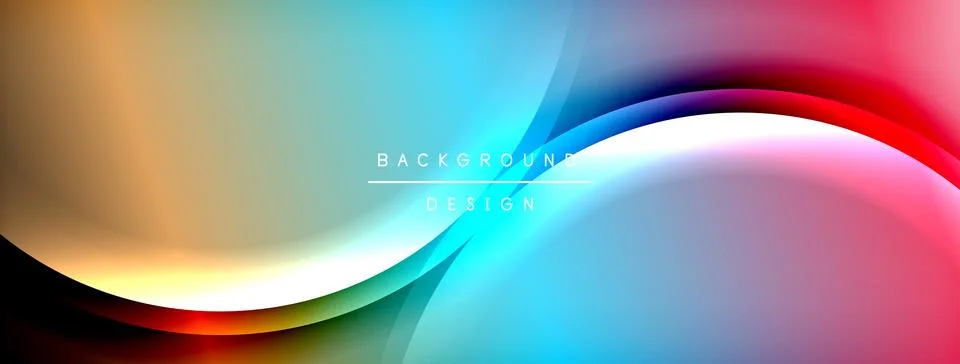 Gradient and shadow wave line geometric background. Vector Illustration For イラスト素材