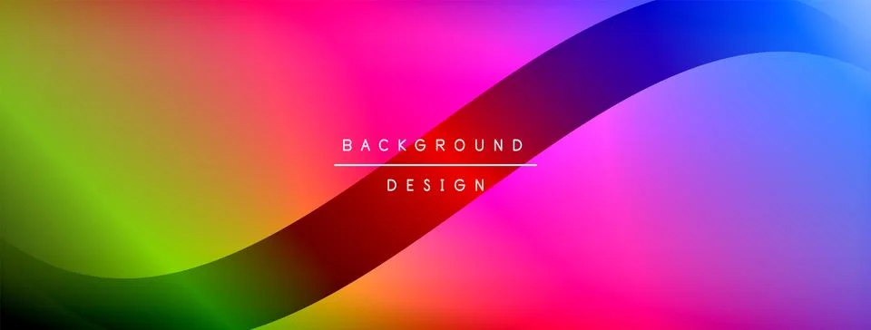 Gradient and shadow wave line geometric background. Vector Illustration For イラスト素材