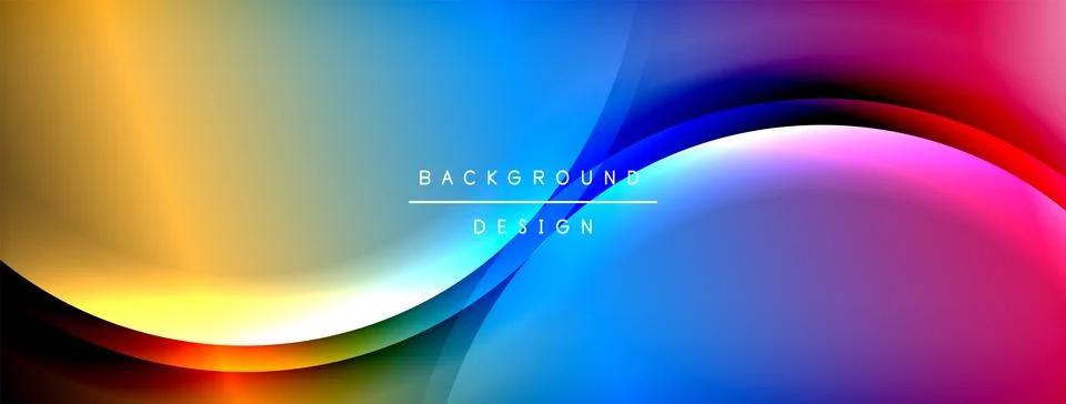 Gradient and shadow wave line geometric background. Vector Illustration For Illustrazione stock