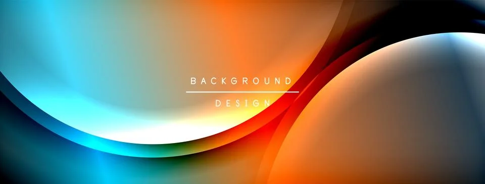 Gradient and shadow wave line geometric background. Vector Illustration For イラスト素材