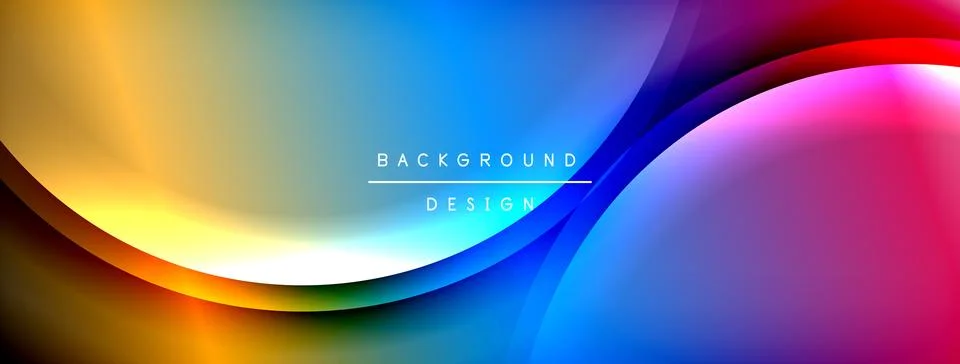 Gradient and shadow wave line geometric background. Vector Illustration For Stock Illustration