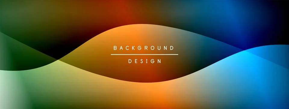 Gradient and shadow wave line geometric background. Vector Illustration For Stock Illustration