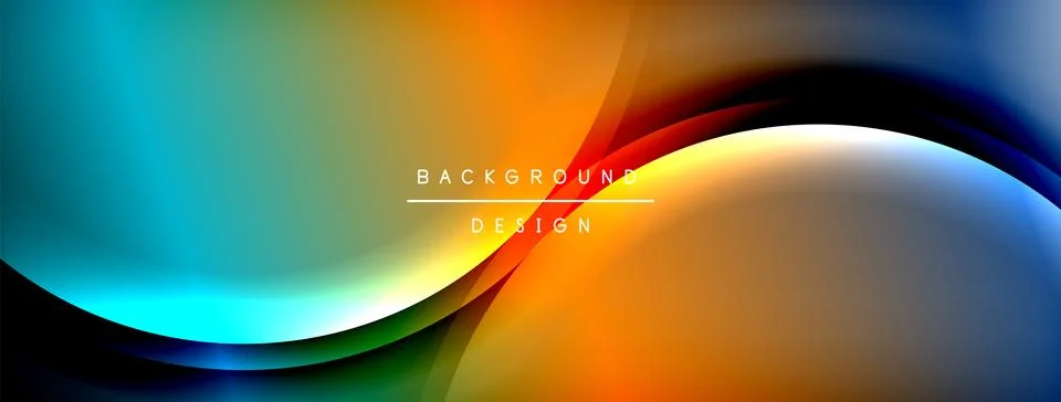 Gradient and shadow wave line geometric background. Vector Illustration For Illustrazione stock