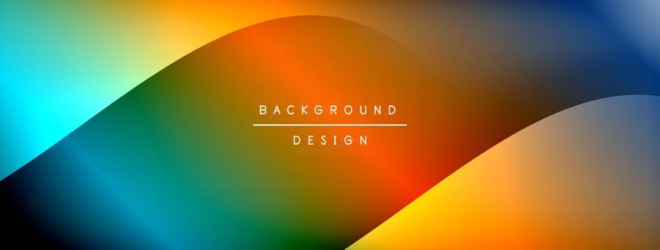 Gradient and shadow wave line geometric background. Vector Illustration For.. Stock Illustration