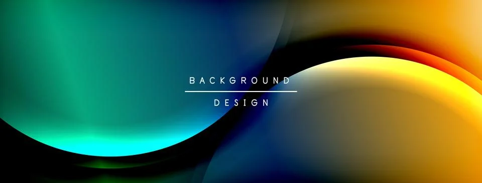 Gradient and shadow wave line geometric background. Vector Illustration For.. Illustrazione stock
