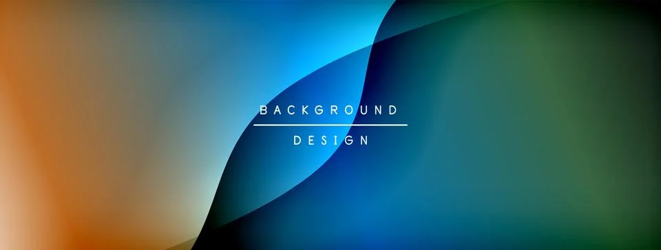 Gradient and shadow wave line geometric background. Vector Illustration For.. Stock Illustration