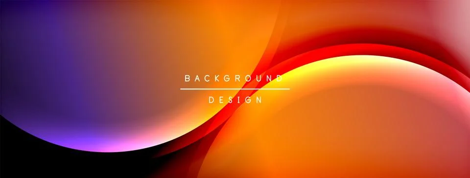 Gradient and shadow wave line geometric background. Vector Illustration For Illustrazione stock