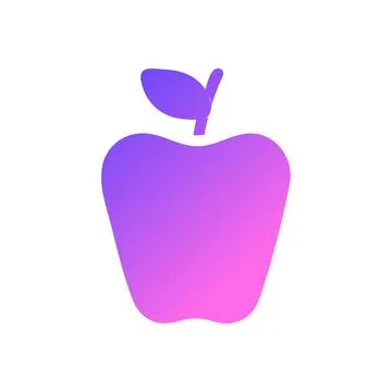 Gradient Apple Icon Design for Modern Interfaces Stock Illustration
