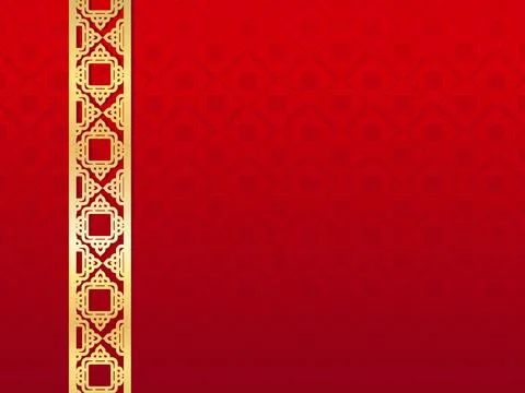 Gradient arabic red Islamic design background. Universal ramadan kareem bann Stock Illustration