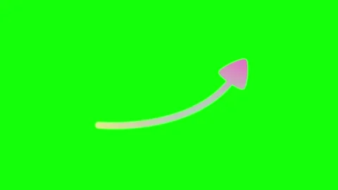 Gradient Arrow Flow (Green Screen) 4K Stock Footage 308578143