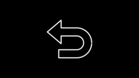 Gradient arrow icon animation on black background. Stock Footage 304023391