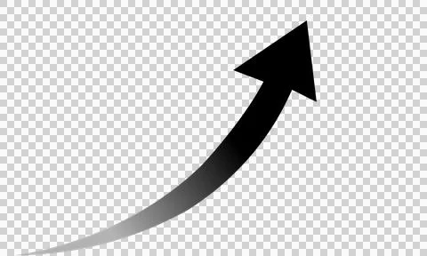 Gradient arrow pointing up, rising arrow symbol Stock Illustration