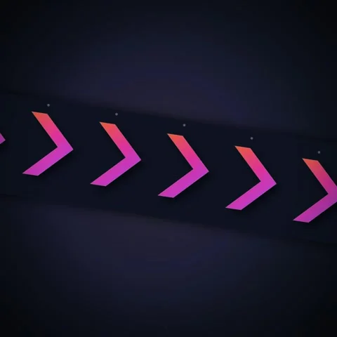 Gradient Arrows Moving Forward on Dark Background, Abstract Motion Graphics Stock Footage 348231192