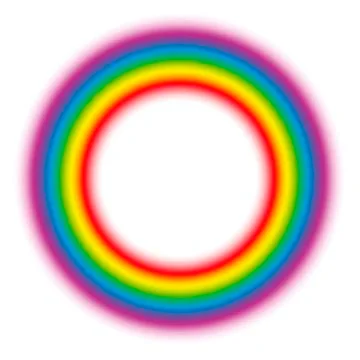 Gradient Aura Ring Subtle Body Circle Rainbow Stock Illustration