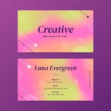 Gradient authentic business card Stock Illustration