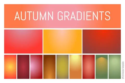 Gradient autumn wallpaper element vector background. mesh glow Illustrazione stock