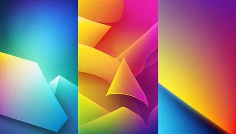 Gradient backgraund banner mockup. UI UX Web design Stock Illustration
