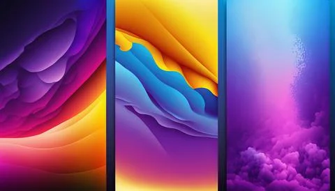 Gradient backgraund banner mockup. UI UX Web design Stock Illustration