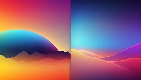 Gradient backgraund banner mockup. UI UX Web design Stock Illustration