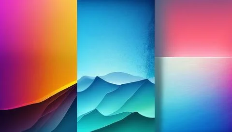Gradient backgraund banner mockup. UI UX Web design Illustrazione stock